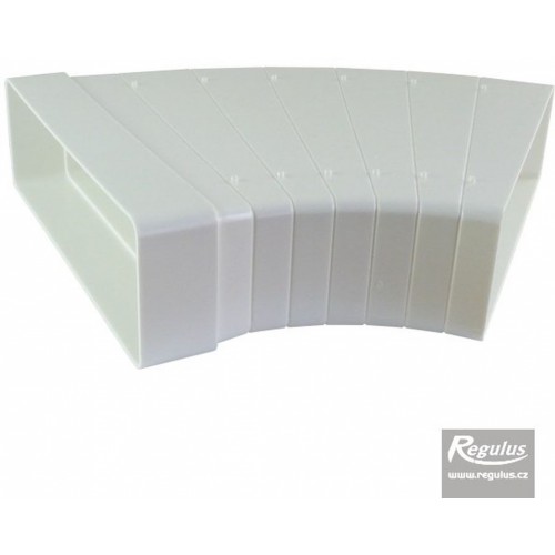 REGULUS oblúk 45 ° horizontálne DN125, s deliacimi segmentmi 60 x 200 mm 9744