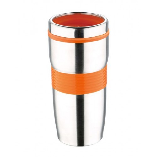 RENBERG Termohrnček nerez / silikón 450 ml, oranžová RB-3021oran RENBERG Termohrnček nerez / silikón 450 ml, oranžová RB-3021oran