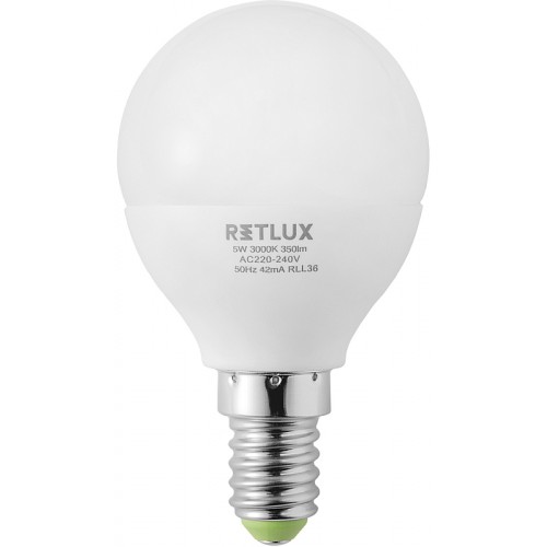RETLUX RLL 36 žiarovka LED G45 5W E14, 50001318 RETLUX RLL 36 žiarovka LED G45 5W E14, 50001318