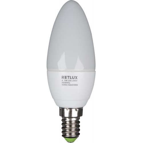 RETLUX RLL 23 žiarovka LED C37 4,5 W E14, 50000985 RETLUX RLL 23 žiarovka LED C37 4,5 W E14, 50000985