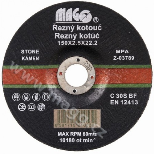 Rezné kotúče na kameň 125x2, 5x22, 2mm RS125