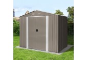 Riwall RMSA 6x8 Brown - záhradný domček kovový 2,4 x 1,7 m SD-X0608-H170C-B