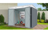 Riwall RMSP 6x8 Anthracite - záhradný domček kovový 2,4 x 1,8 m SM-F68K-H158-A