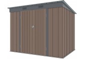 Riwall RMSP 6x8 Brown - záhradný domček kovový 2,4 x 1,8 m SM-F68K-H158-B