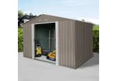 Riwall PRO RMSA 8x10 Brown - záhradný domček kovový 3 x 2,4 m SD-X0810-H170C-B