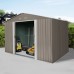 Riwall PRO RMSA 8x10 Brown - záhradný domček kovový 3 x 2,4 m SD-X0810-H170C-B