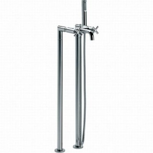 Roca Loft vaňová kohútiková batéria so sprch. hadicou 1,75 m na podlahu chróm 75A2743C00