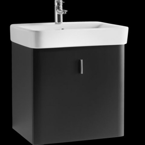 Roca Senso Square skrinka na umývadlo 85 cm, zásuvka, matný lak, čierna 7856308868 Roca Senso Square skrinka na umývadlo 85 cm, zásuvka, matný lak, čierna 7856308868
