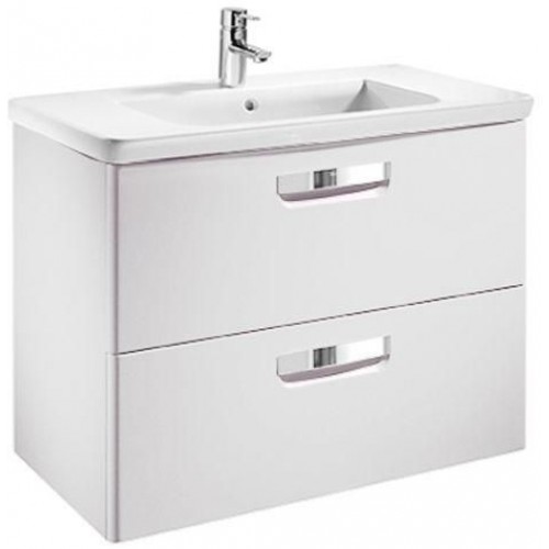 Roca The Gap umývadlo 70 cm so skrinkou s dvoma zásuvkami, matná biela 7855711576