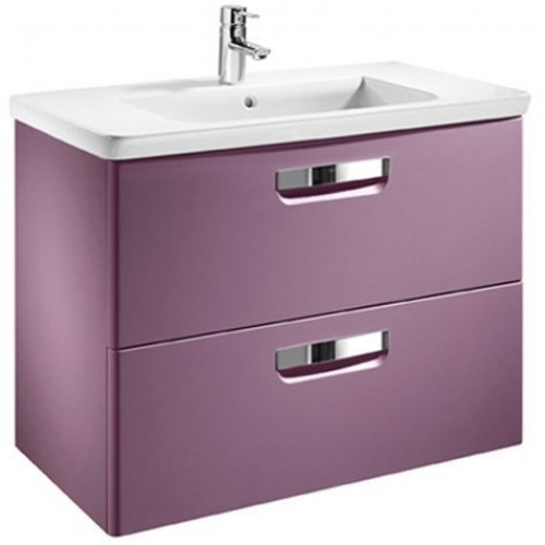 Roca The Gap umývadlo 60 cm so skrinkou s dvoma zásuvkami, matná fialová 7855710577