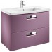Roca The Gap umývadlo 60 cm so skrinkou s dvoma zásuvkami, matná fialová 7855710577