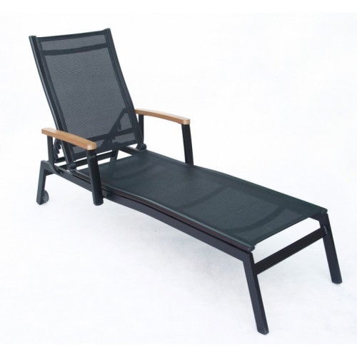 Lehátko ANGELA ZWC-96 polohovacie 51 x 65 x 205 cm, čierna 610/14