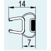RONAL svislé magnetické těsnění pro 5 a 6 mm skla 2000 mm
