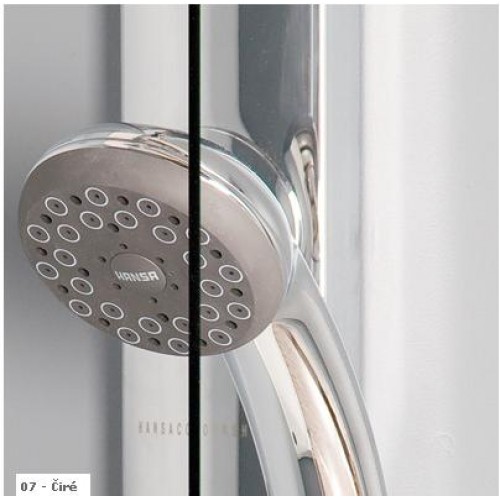 RONAL TOE3 TOP-Line rohový vstup, 80cm, pravý diel, aluchrom / číre TOE3D08005007