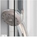 RONAL TOE3 TOP-Line rohový vstup, 80cm, pravý diel, aluchrom / číre TOE3D08005007