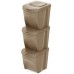 Prosperplast SORTIBOX ECO WOOD Sada 3 odpadkových košov 3x25l, naturo IKWB25S3W