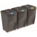 Prosperplast SORTIBOX Sada 3 odpadkových košov 3x35l, šedý kameň IKWB35S3