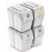 Prosperplast SORTIBOX I Sada 4 odpadkových košov 4x20l, biela ISWB20S4