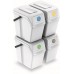 Prosperplast SORTIBOX II Sada 4 odpadkových košov 4x25l, biela ISWB25S4