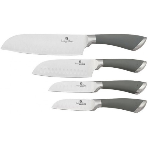 BERLINGERHAUS Velvet Chef Sada nožov santoku 4 ks, nerez, šedá BH-2019