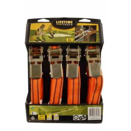 Sada račňových popruhov 5m x 25mm - 4 ks 