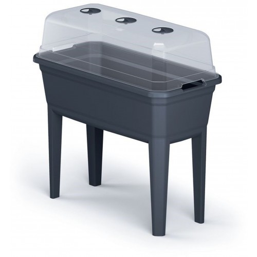 Prosperplast RESPANA PLANTER ECOLINE SET truhlík s vekom 74,9x36,8x77,7cm, antracit IPE750