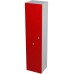 SAPHO Aila 55647 skrinka vysoká s košom 35x140x30cm, ľavá, červená / strieborná