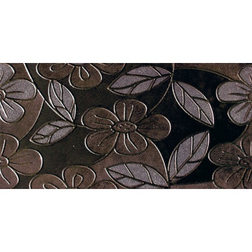 SAPHO BORAX Decor Flor Negro Plata keramická obkladačka 20x40 BRX015