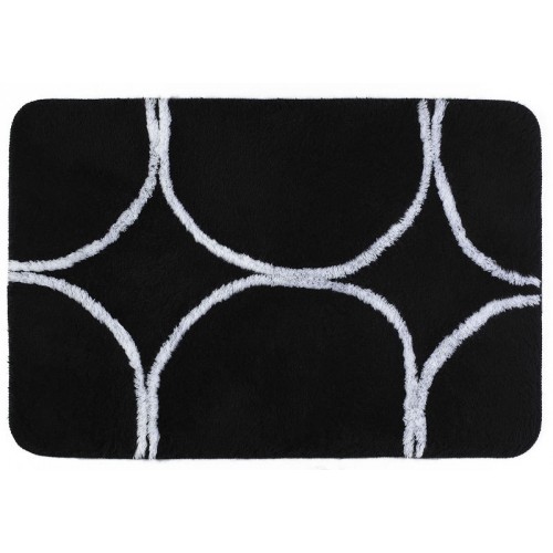 SAPHO CIRCLE predložka 60x90cm s protišmykovou úpravou, polyakryl, čierna 736310