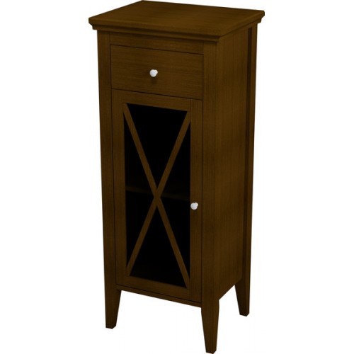 SAPHO CROSS skrinka nízka 47x120x39cm, ľavá, mahagón