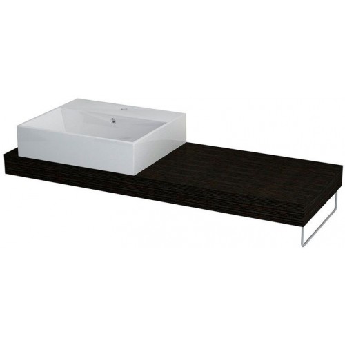 SAPHO ELSA 59705LDB doska 120x44cm, otvor vľavo, dub tmavý SAPHO ELSA 59705LDB doska 120x44cm, otvor vľavo, dub tmavý