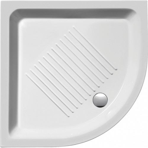 SAPHO Keramická sprchová vanička, štvrťkruh 90x90x12cm, R550 449011