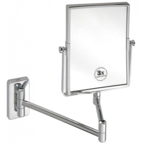 SAPHO Kozmetické zrkadlo hranaté závesné bez osvetlenia 155x200mm, chróm 112201612