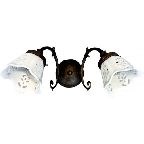 SAPHO BRINDISI svietidlo E14 2x40W, 230V, keramické tienidlo, bronz MC052 SAPHO BRINDISI svietidlo E14 2x40W, 230V, keramické tienidlo, bronz MC052