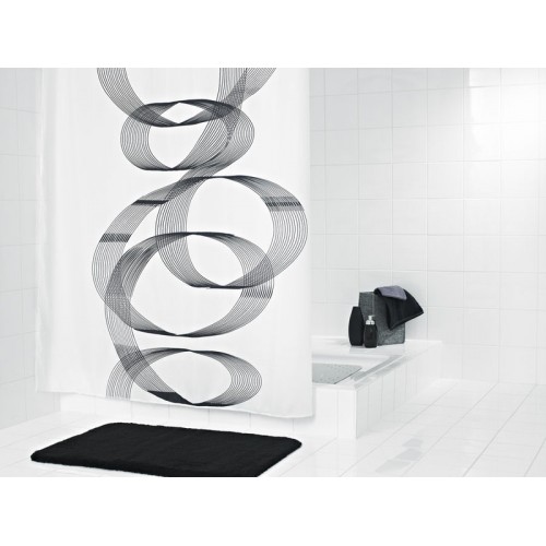 SAPHO LOOP sprchový záves 180x200cm, polyester, špirála 42346 SAPHO LOOP sprchový záves 180x200cm, polyester, špirála 42346