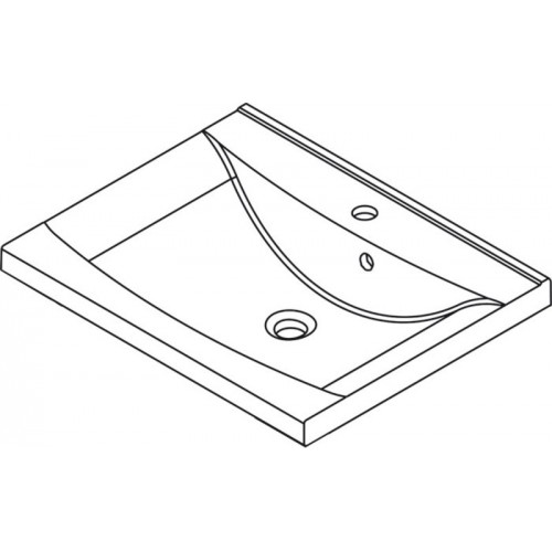 SAPHO LUCIA umývadlo 60x48cm, liaty mramor, biela 50062
