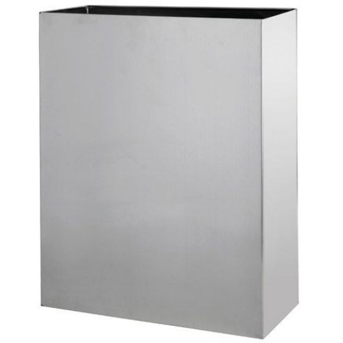 SAPHO Hranatý odpadkový kôš závesný 25l, leštená nerez 125115041