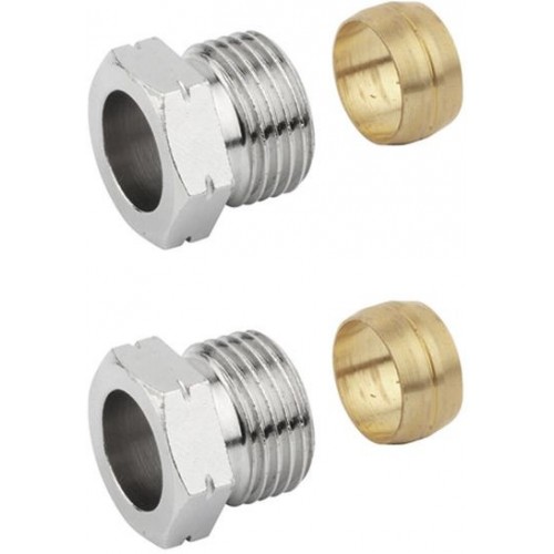SAPHO PLUS zverné šróbenie pre meď 15mm, nikel CP1299 SAPHO PLUS zverné šróbenie pre meď 15mm, nikel CP1299