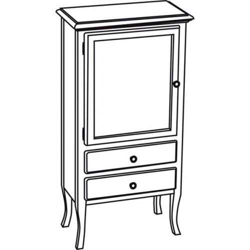 SAPHO RETRO skrinka 60x120x38cm, buk, ľavá 1709