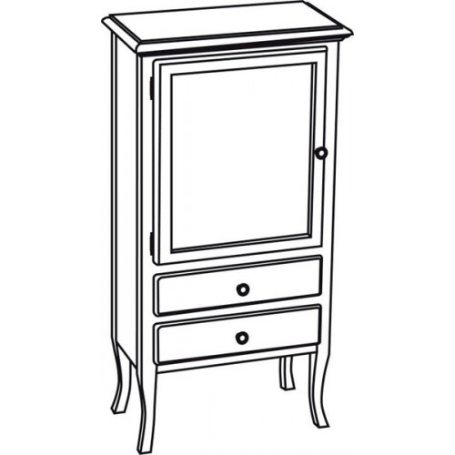 SAPHO RETRO skrinka 60x120x38cm, starobiela, ľavá 1712