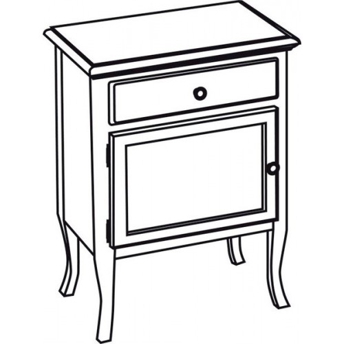 SAPHO RETRO skrinka 60x80x38cm, starobiela, ľavá 1714