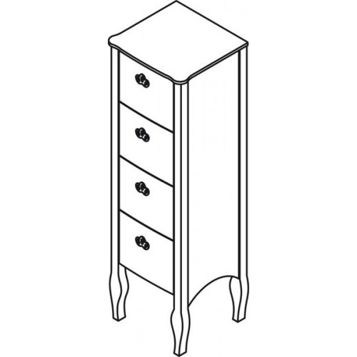 SAPHO SALMA 18020 skrinka 35x119x33cm, biela, zásuvková