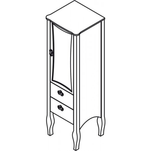 SAPHO SALMA 18021 skrinka 35x119x33cm, pravá, biela