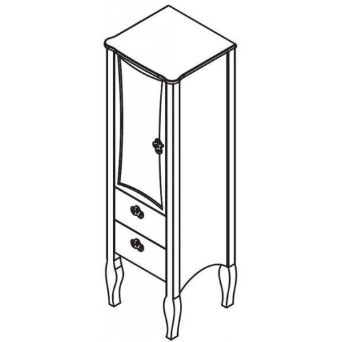 SAPHO SALMA skrinka 35x119x33cm, ľavá, biela 18022