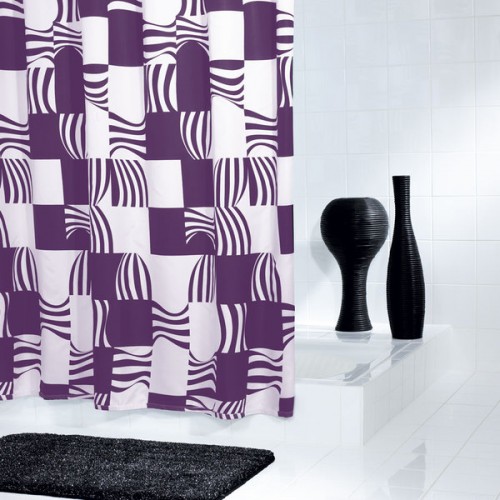 SAPHO SWING sprchový záves 180x200cm, polyester, lila 42371 SAPHO SWING sprchový záves 180x200cm, polyester, lila 42371