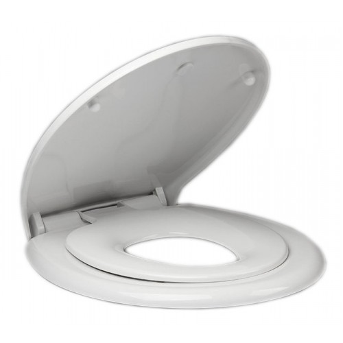 AQUALINE WC sedadlo s integrovaným detským sedátkom, soft close. polypropylén FS125