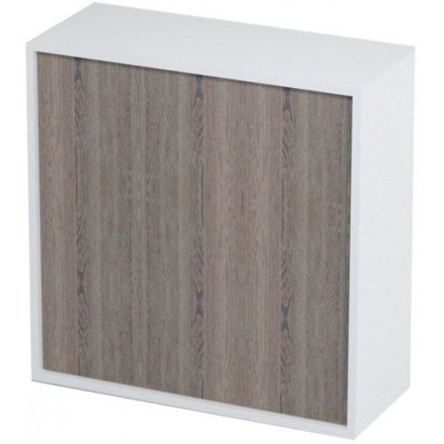SAPHO KROMA skrinka horná 40x40x16cm, pravá, biela / Mali wenge KR161R