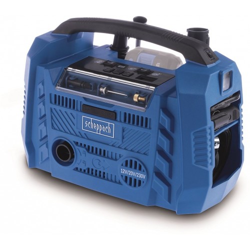 SCHEPPACH Air Force 6 - hybridný kompresor (20 V aku, 12 V, 230 V) 5906159901