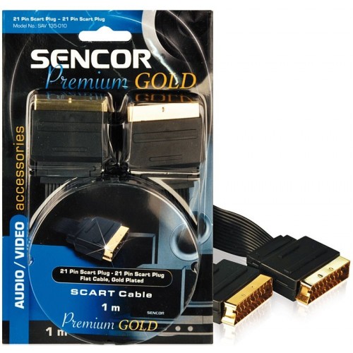 SENCOR AV kábel SAV 135-010 plochý SCART21p MM PG 35023976