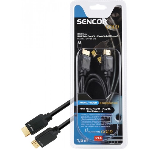 SENCOR AV kábel SAV 165-015 HDMI MM 1,5 M v1.4 PG 35033621